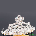 Shining Rhinestone Graceful Flowers Tiara And Crown Nice Gift